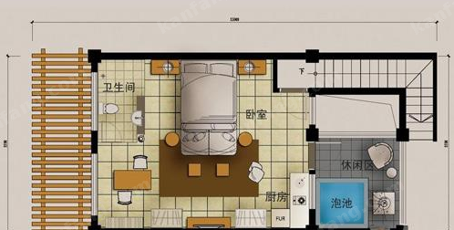 七仙瑶池雨林别墅温泉度假酒店户型_看房网